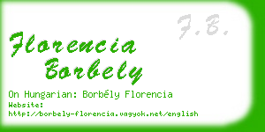 florencia borbely business card