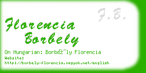 florencia borbely business card